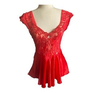 INNER MOST-RED LACE LINGERIE-SIZE MEDIUM